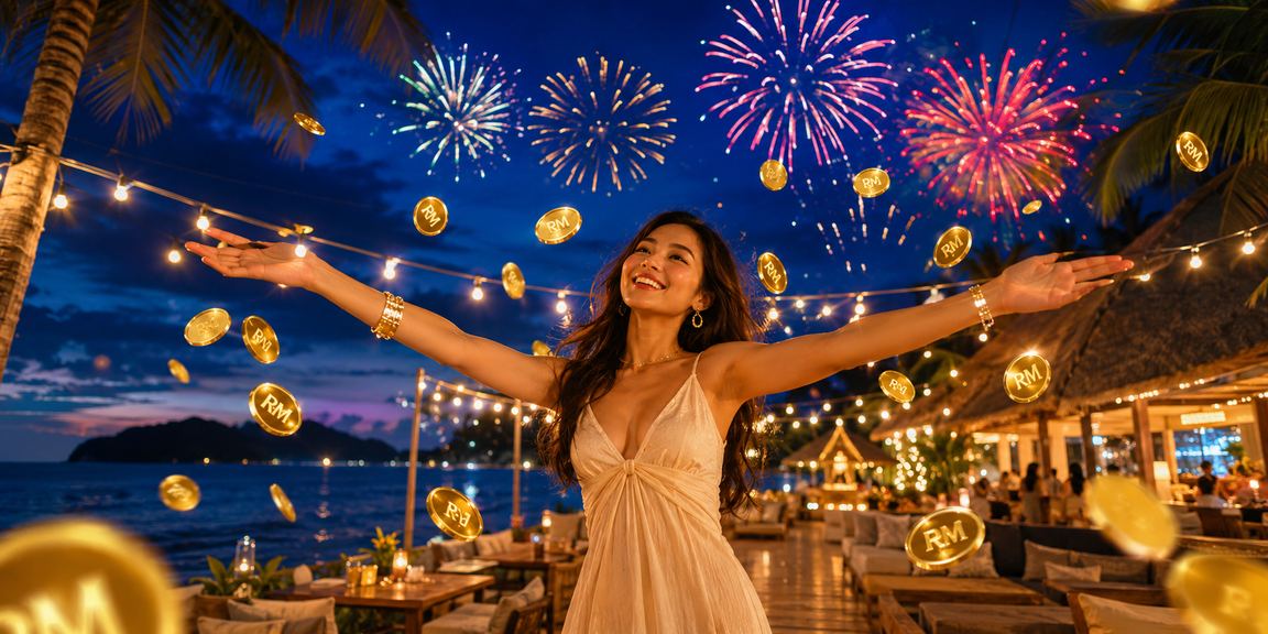 Suasana kasino di Langkawi dengan pemain Malaysia menikmati permainan roulette dalam talian
