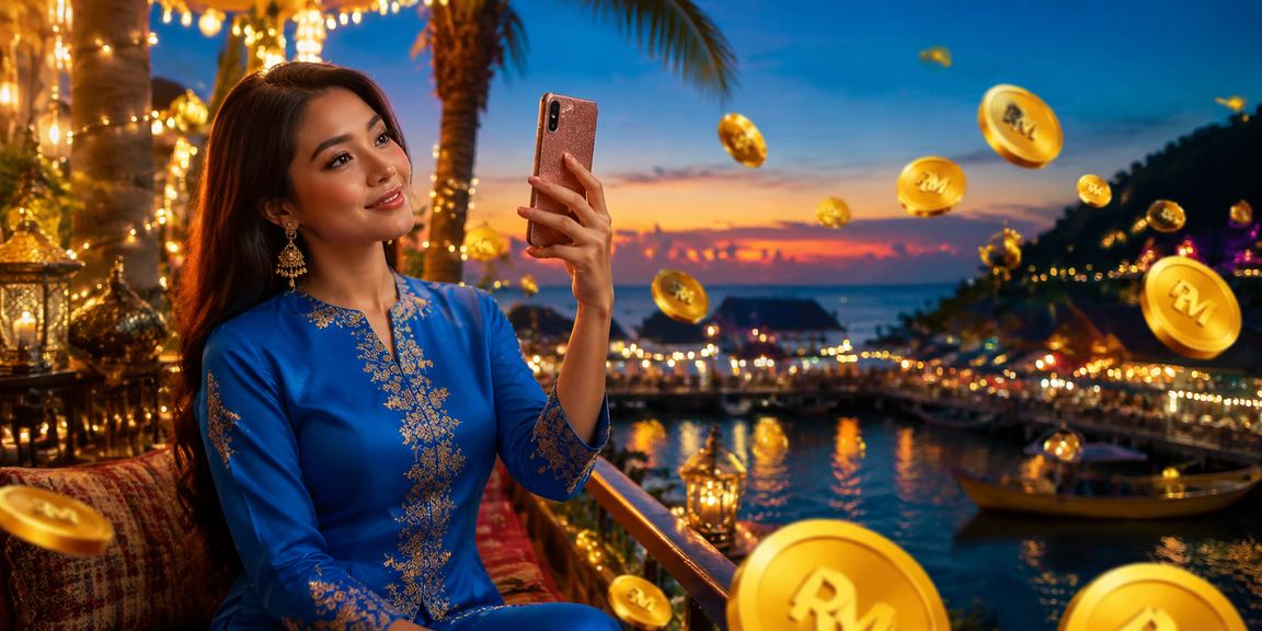 Wanita Malaysia berbaju kurung bermain kasino langsung baccarat di telefon pintar bosspay99